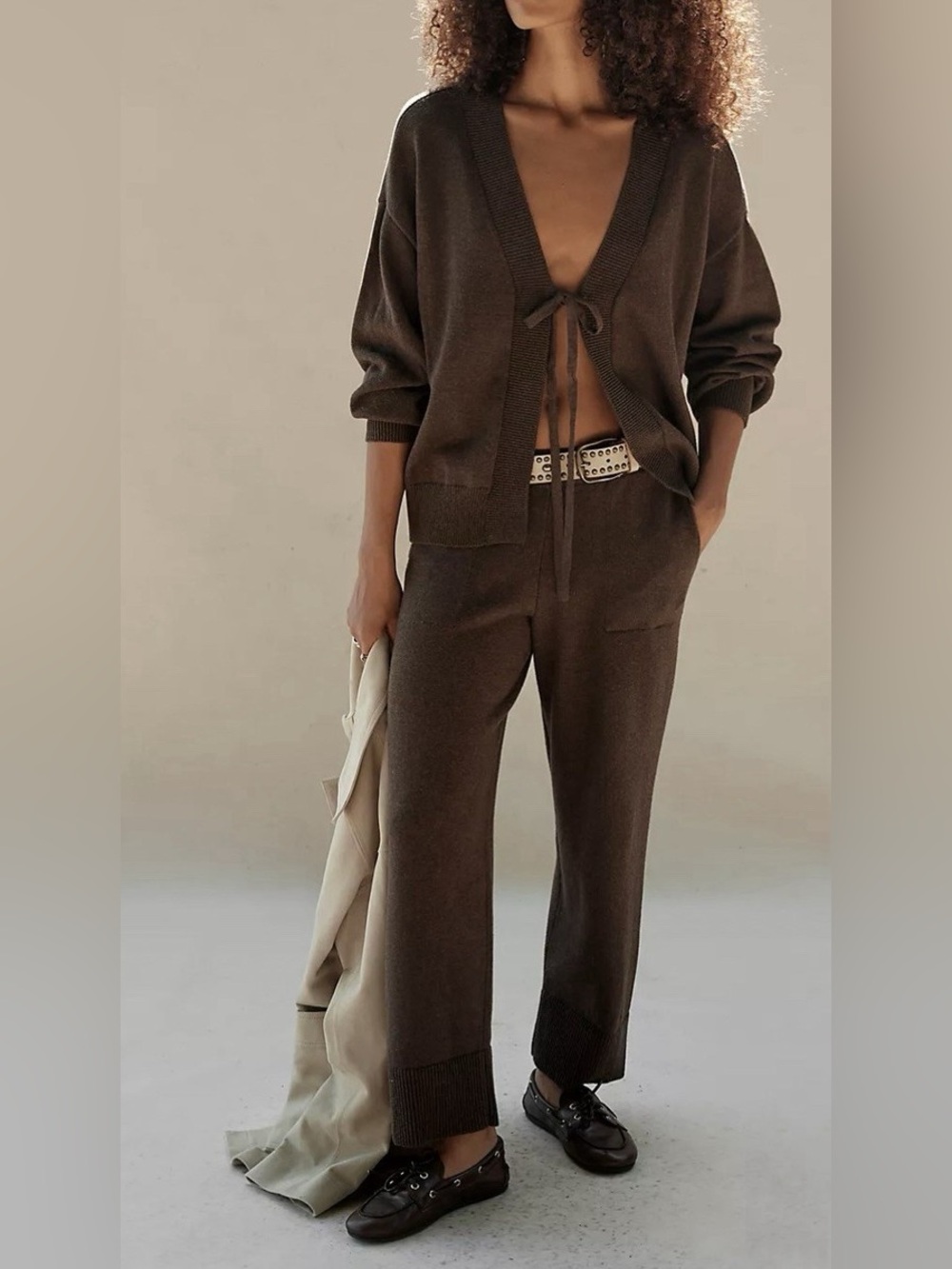 Free People Beach Chocolate Brown Solar Pants